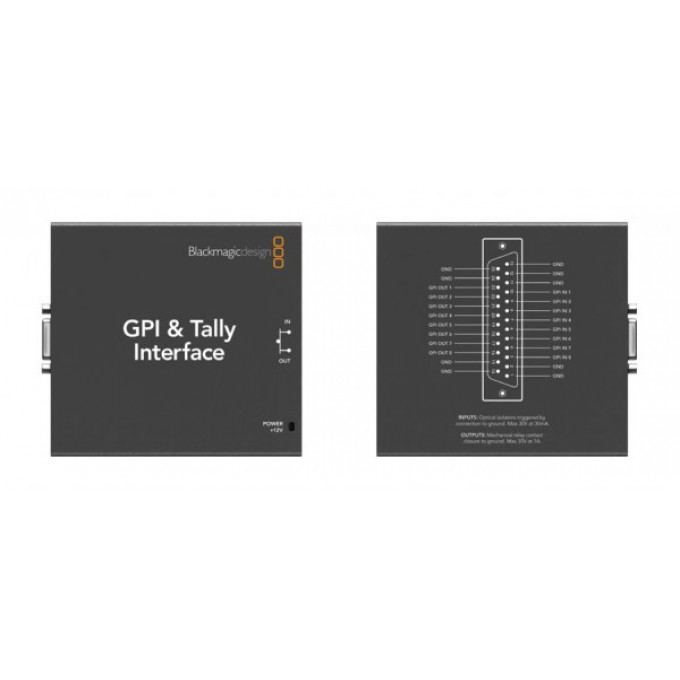 Blackmagic GPI and Tally Interface Интерфейс