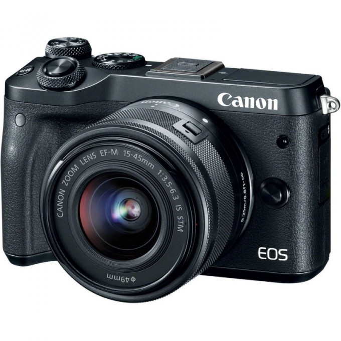 Canon EOS M6 Kit 15-45 IS STM Black Фотокамера компактная