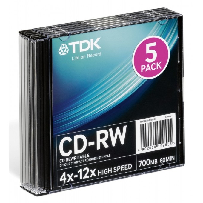 TDK CD-RW 700Mb 80min 10x slim