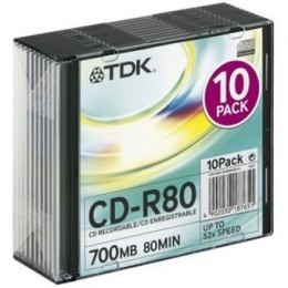 TDK CD-R 700Mb 52x Slim 10 pcs Диск
