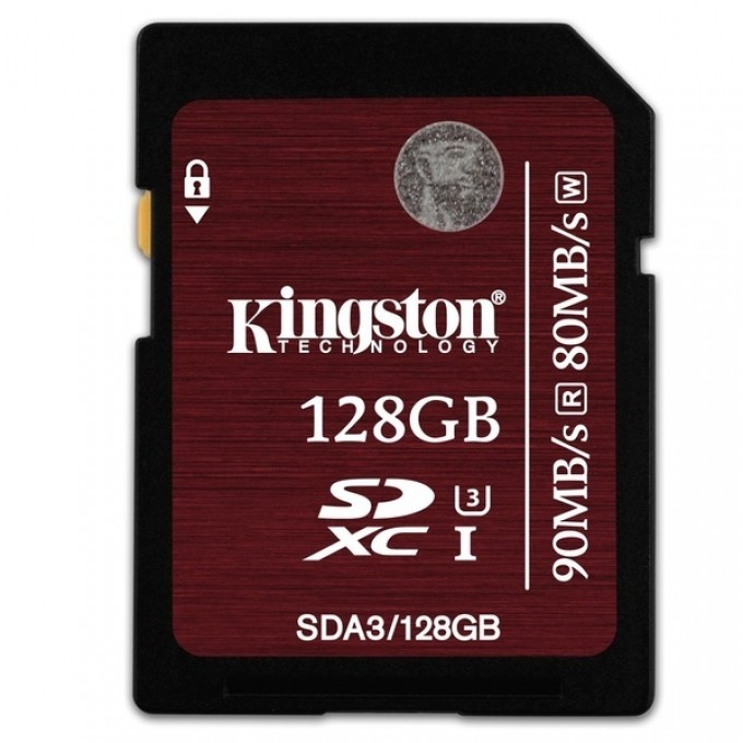 Kingston 128GB SDXC C10 UHS-I U3 R90/W80MB/s 4K Карта памяти