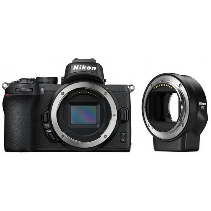 Nikon Z50 body + FTZ адаптер black  Цифровая беззеркальная фотокамера