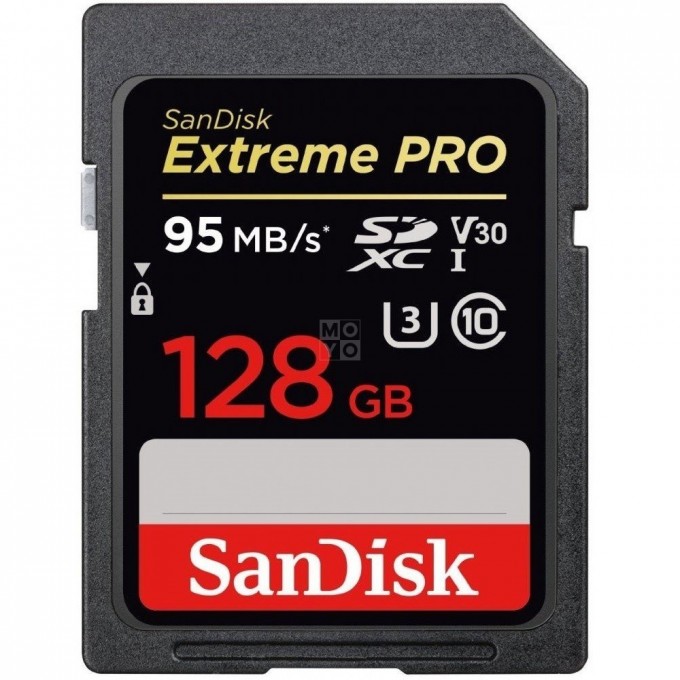 SanDisk 128GB SDXC V30 UHS-I U3 R95/W90MB/s 4K Extreme Pro Карта памяти 