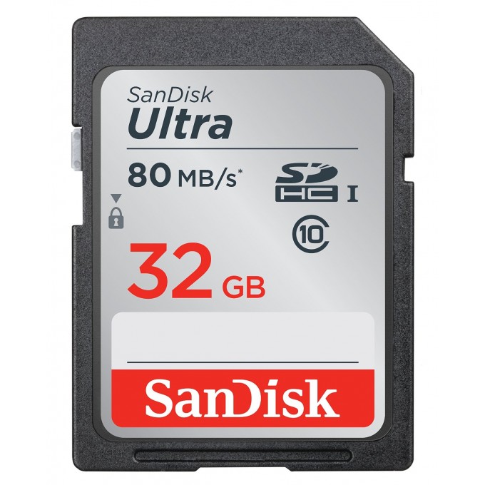 SanDisk 32GB SDHC C10 UHS-I R80MB/s Ultra Карта памяти 