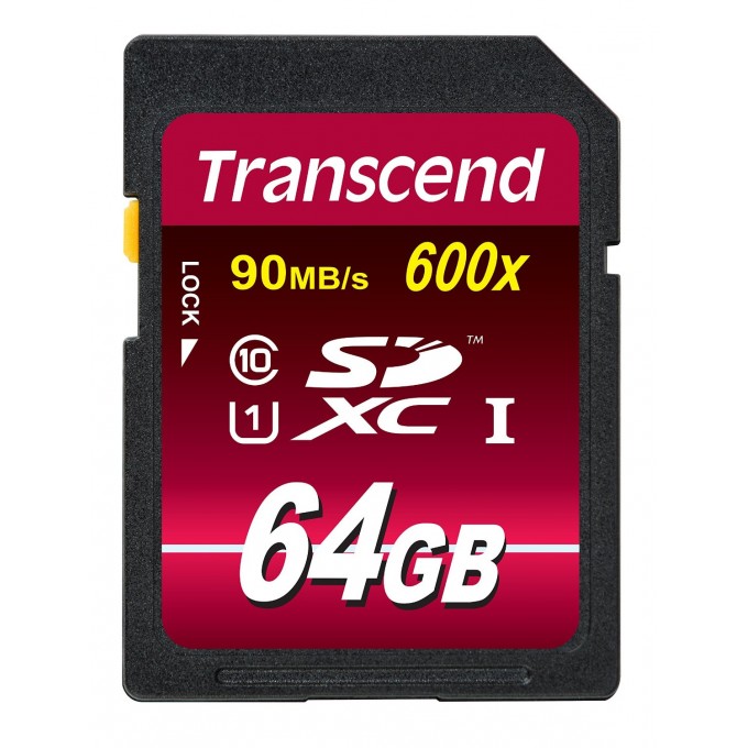 Transcend 64GB SDXC C10 UHS-I R90MB/s Карта памяти