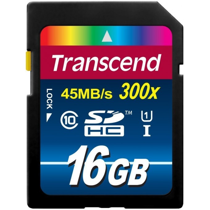 Transcend SDHC 16GB Class 10 Карта памяти 