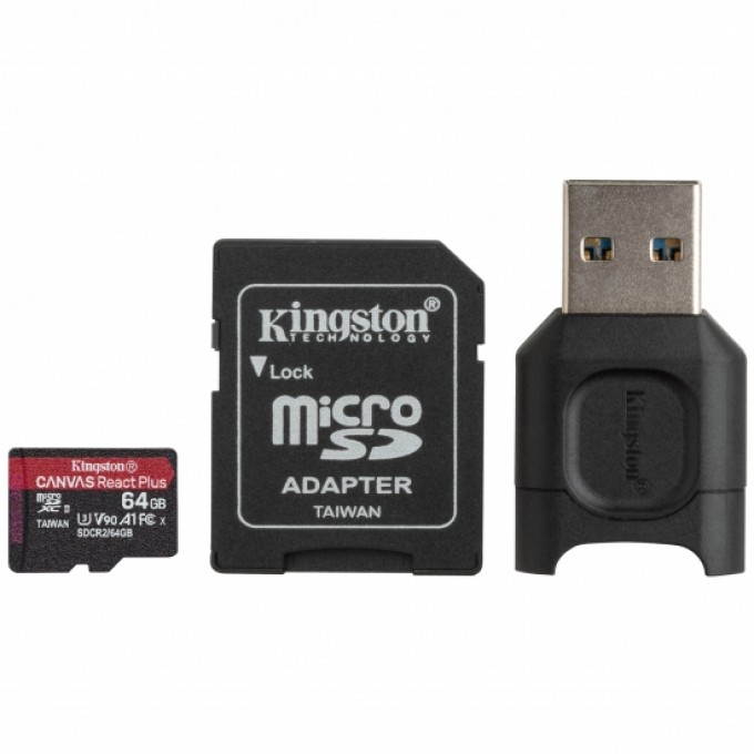 Kingston microSDXC C10 UHS-II U3 (MLPMR2/64GB) Карта памяти