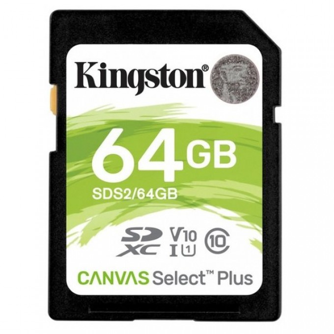 Kingston SDHC 64GB Class 10 UHS-I R100MB/s (SDS2/64GB) Карта памяти