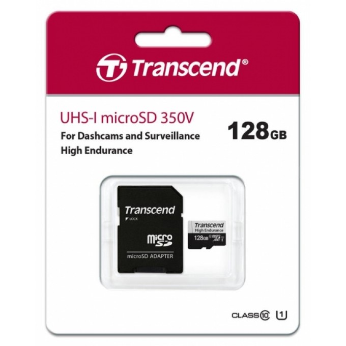 Transcend High Endurance microSDXC 350V [TS128GUSD350V] Карта памяти